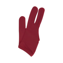 Billard, Handschuh, Dynamic Deluxe 3-Finger rot (für linke Hand)